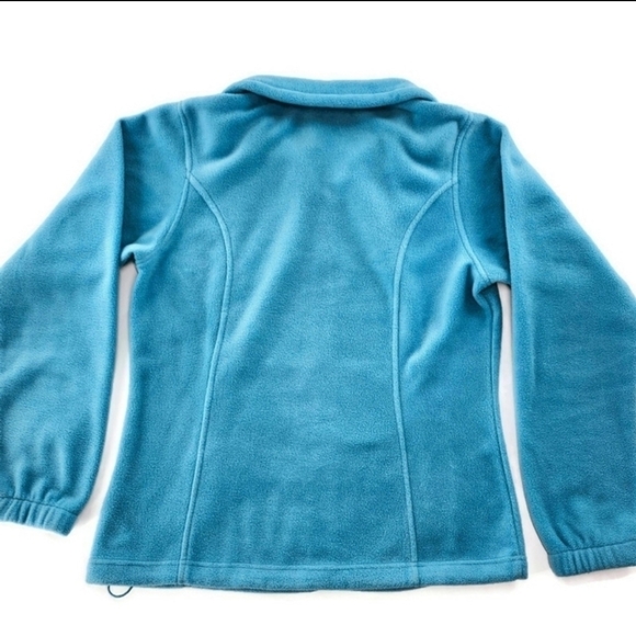 Columbia Benton Springs Turquoise Blue Full-Zip Cold Block Collar Fleece Jacket - Picture 3 of 11